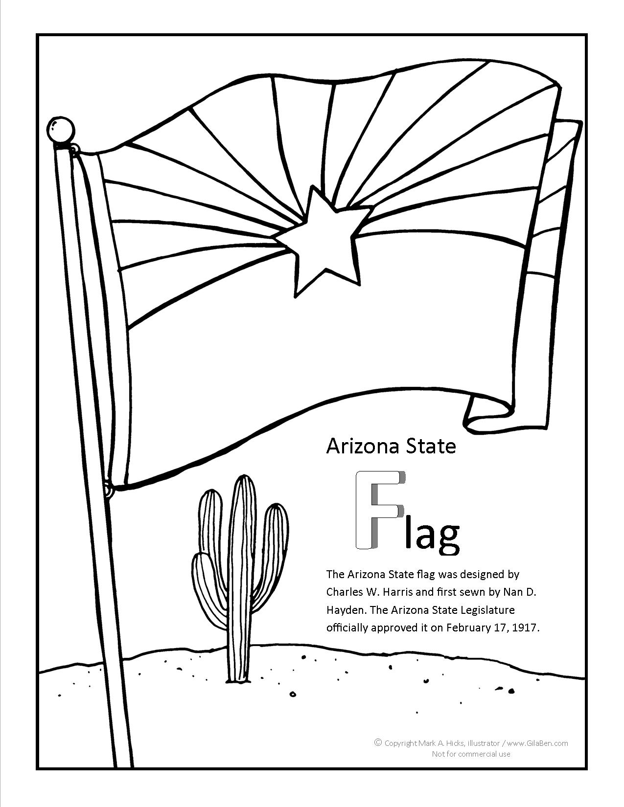 Arizona Flag Coloring page