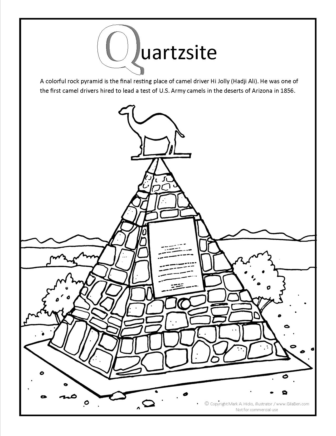 Quartsite Arizona Coloring page